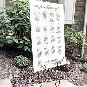 Our Favorite People Seating Chart | Colored Acrylic