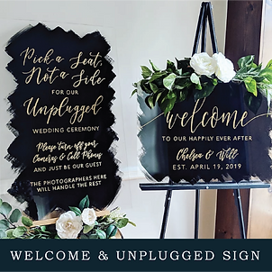 Welcome Sign, Unplugged Sign Bundle