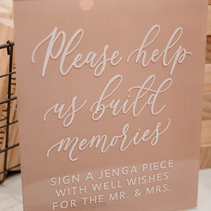 Jenga Guestbook Sign