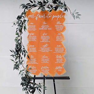 Our Favorite People Seating Chart | Colored Acrylic