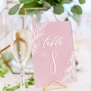 Table Numbers with Greenery Illustration