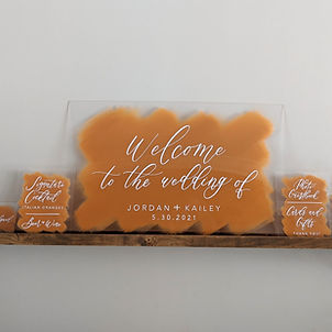 Welcome Sign and Table Signs Bundle