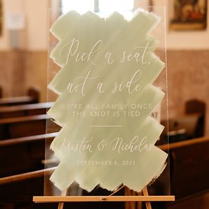 Pick a Seat, Not a Side Ceremony Sign