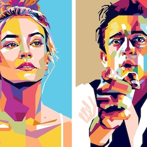 Transform Your Photo into Unique WPAP Pop Art Portrait Gift for Loved Ones custom pop gift to your friend or family in digital only