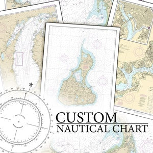 Custom Nautical Chart Print: Any Location, Lake or Ocean