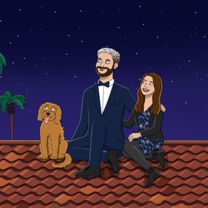 Custom Cartoon Portrait: Personalized Digital Art Gift (Mother's Day, Halloween, Christmas)