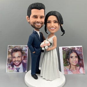 Custom Wedding Cake Topper: Personalized Bobblehead Figurine Keepsake