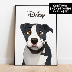 Custom Disney-Cartoon Pet Portrait | Personalized Portraits | Gifts for Birthday, Anniversary & More | Custom Pet Art | Digital and Prints