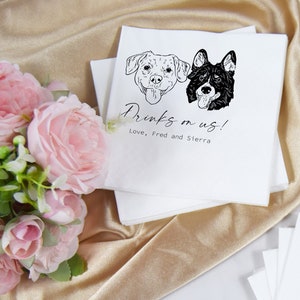 Custom Dog Napkins | Dog Napkins Wedding | Orcutt Art New Store! Established Dog Napkins Seller!!!