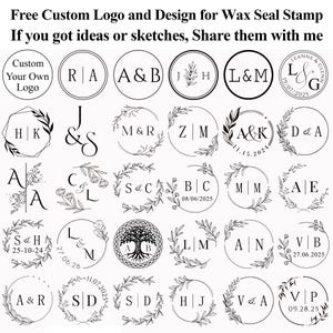 Custom Wedding Wax Seal Stamp for Invitation, Personalised Initials Wax Stamp, Custom Wax Seal Kit for Gifts, Custom Any Logo for Wedding