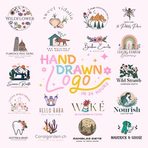 Custom Hand Drawn Logo, Custom Logo Design, Logo Design Custom For Business, Logo Design, Business Logo Design, Logo, Photography Logo
