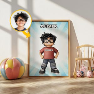 Personalized Roblox Portrait | Digital Download | Roblox Drawing Gift | Custom Family Character Art | Roblox Birthday Present