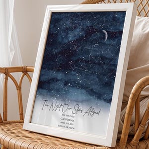 Custom Star Map, Night Sky Print, Sky Map, Wedding Gift, Constellation Map, First Anniversary Gift, Personalized Star Map, Print Only