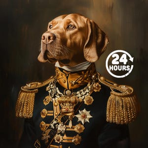 Custom Royal Pet Portrait, Renaissance Dog Painting, Pet Lovers Gift, Royal Portrait, Pet Portrait gift, Gift for Cat, Gift for Dog