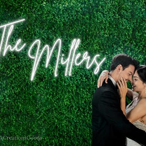 Custom Wedding Neon Sign, LED Wedding Sign for Sweetheart Table or Photo Booth, Last Name Neon Sign, Mr & Mrs Neon Sign, Wedding Decor