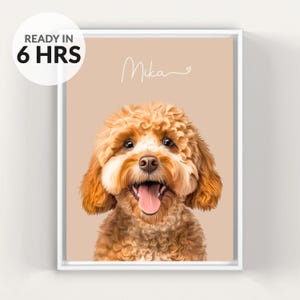 Digital Pet Portrait, Custom Pet Portrait, Pet Portrait From Photo, Dog Portrait, Custom Dog Portrait, Cat Portrait, Cat Mom Gift, P1