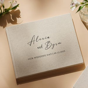 Personalized wedding guest book, custom wedding photo album, wedding scrapbook, reception guestbook, engagement and anniversary keepsake