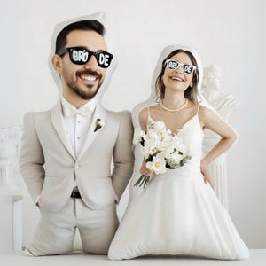 Custom Human Shape Pillow - Double-Sided Print Large Body Pillow | Family Photo Memory Gift | Wedding Gift | Funny Gift | Housewarming Gift