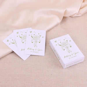 Custom Wedding Guest Book Playing Cards | Many Hand Drawn Wedding Designs | Blank Playing Cards | Bridal Shower Favors