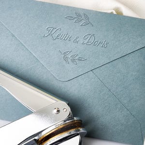 Custom Wedding Invitation Embosser: Monogram Envelope Stamp