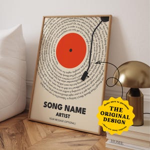 Custom Song Lyrics Print - Personalized Music Poster, Customizable Music Gift