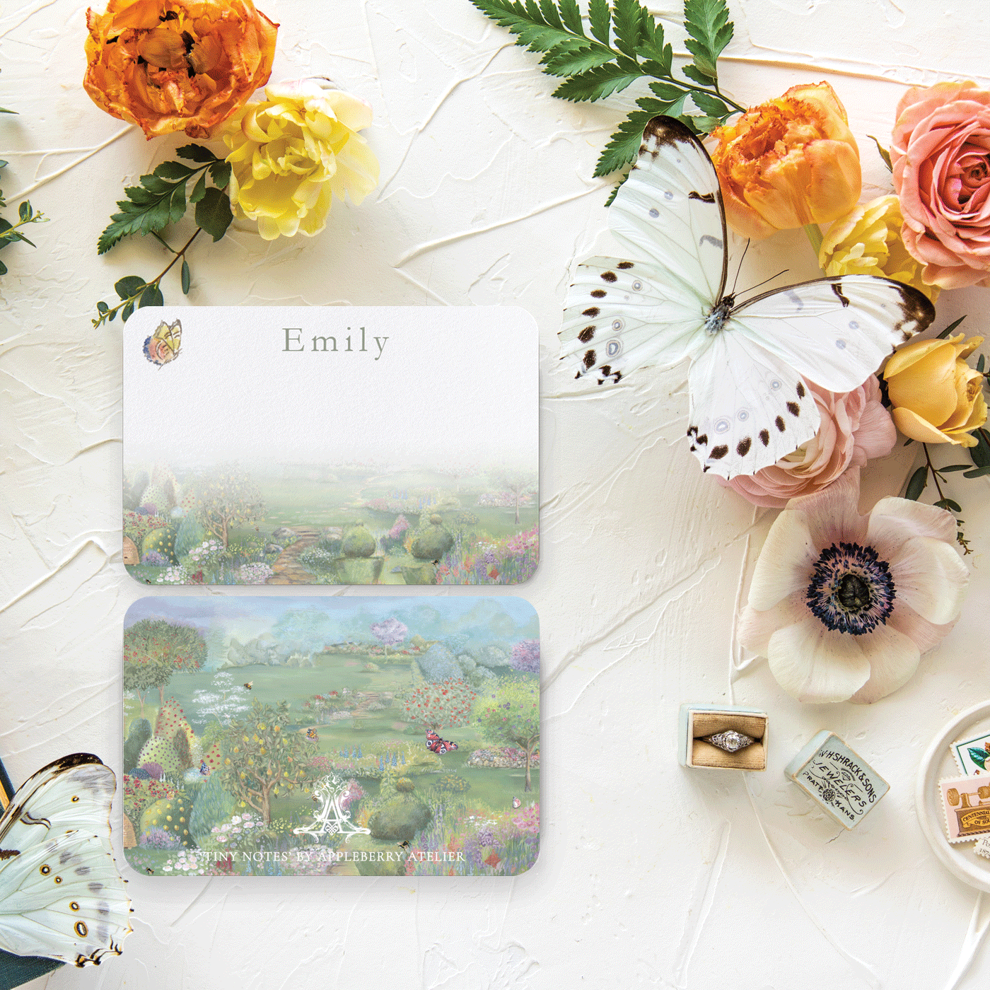 Butterfly Garden Personalised Tiny Notes