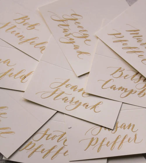Calligraphy place cards for TWalker