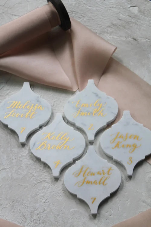 Arabesque place cards | Lantern shaped place cards | Moroccan place cards