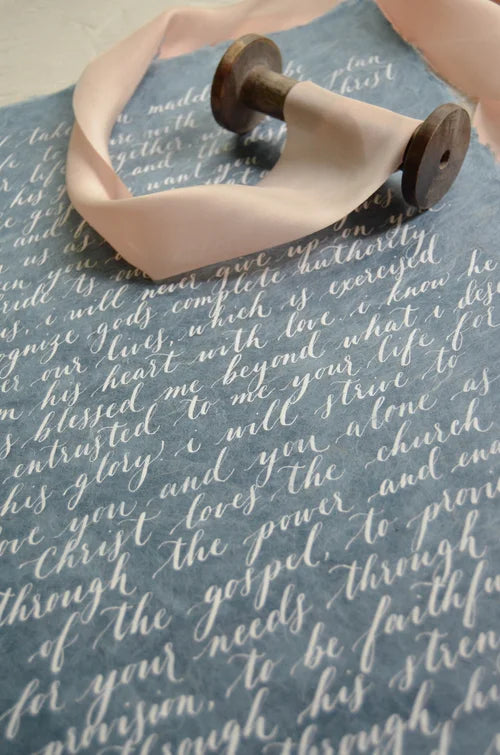 calligraphy vows | custom calligraphy | wedding vow art | first anniversary gift